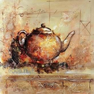 Textured Utensils oil painting